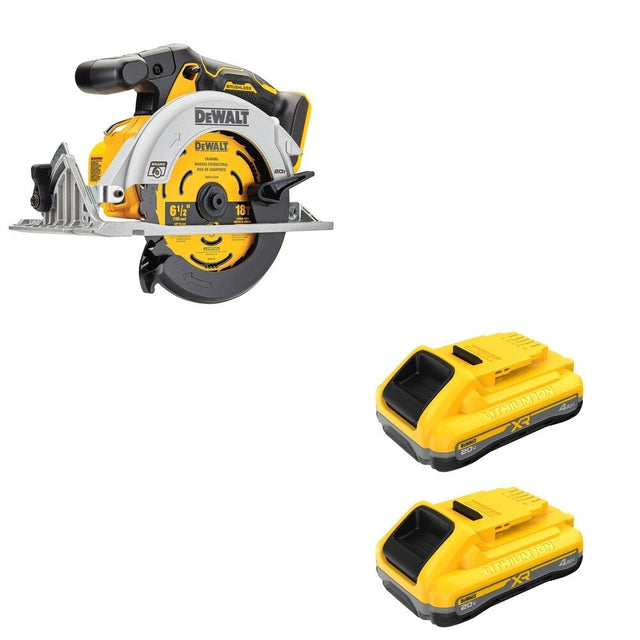 DeWalt DCB2104-2 20V MAX XR POWERPACK 4Ah Battery 2-Pack W/ DCS565B 6-1/2 in. Circular Saw
