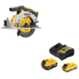DeWalt DCB245-2C 20V MAX 4.0Ah and 5.0Ah Battery Starter Kit W/ DCS565B 6-1/2 in. Circular Saw