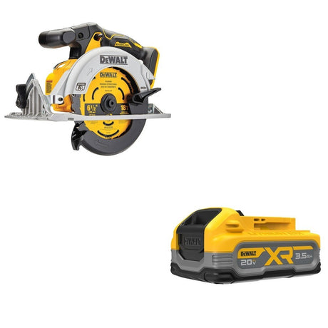DeWalt DCBP320 20V MAX XR POWERSTACK 3.5Ah Battery W/ DCS565B 6-1/2 in. Circular Saw
