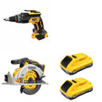 DeWalt DCB2104-2 POWERPACK 4Ah 2-Pack W/ DCF630B and DCS565B 6-1/2 in. Circular Saw