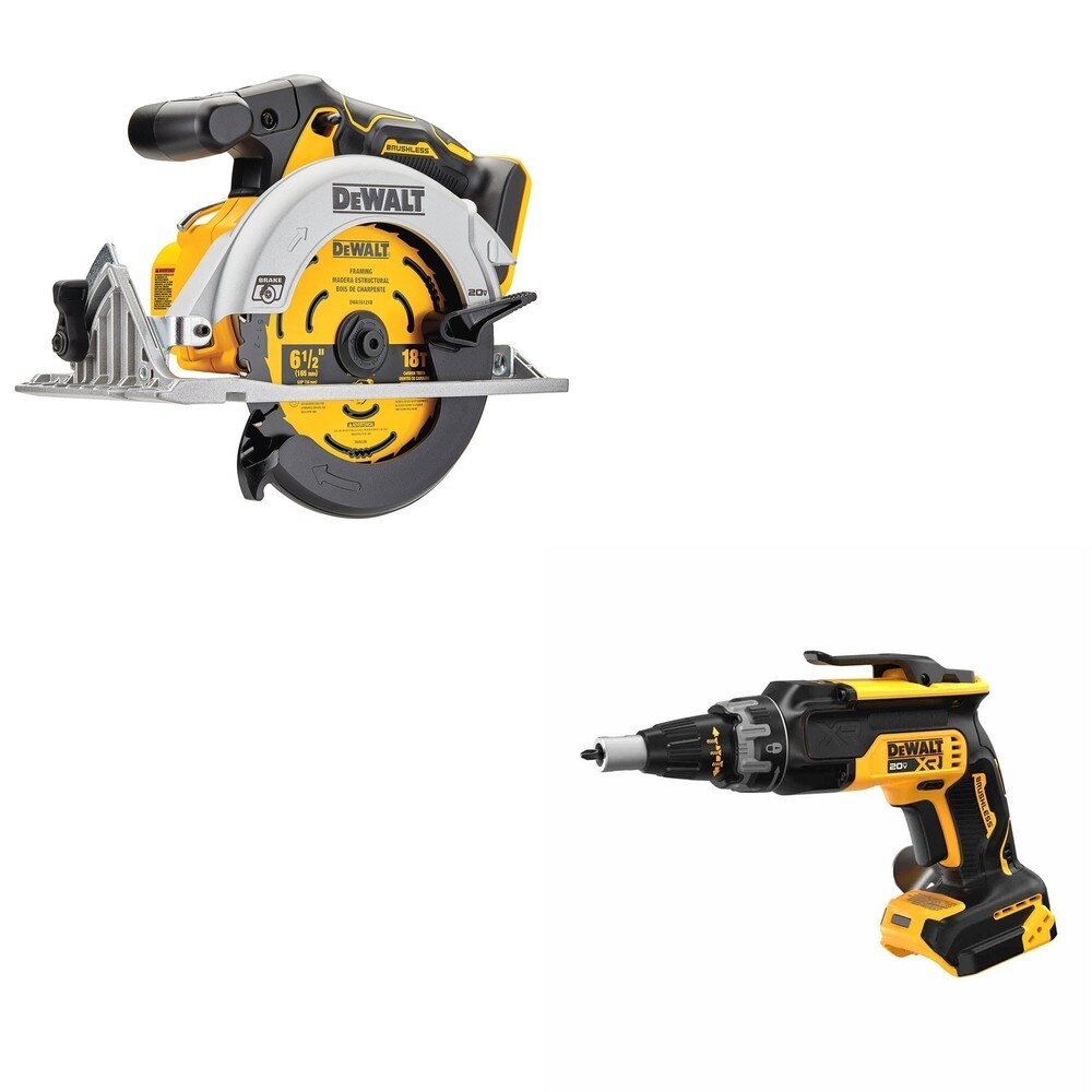 DeWalt DCF630B 20V MAX XR Drywall Screwgun W/ DCS565B 6-1/2 in. Circular Saw