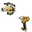DeWalt DCF891B 20V MAX XR 1/2 in. Mid-Range Impact Wrench W/ DCS565B 6-1/2 in. Circular Saw
