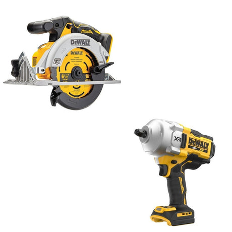 DeWalt DCF961B 20V MAX XR 1/2 in. High Torque Impact Wrench W/ DCS565B 6-1/2 in. Circular Saw