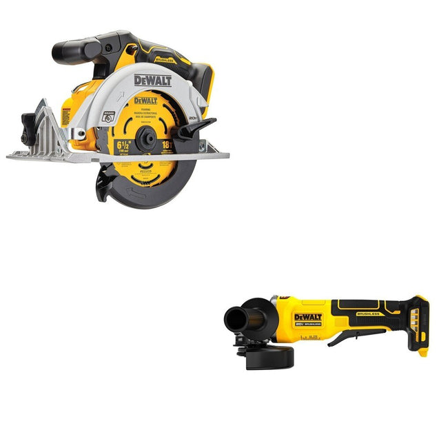 DeWalt DCS565B 20V MAX 6-1/2 in. Circular Saw W/ DCG408B Paddle-Switch Grinder