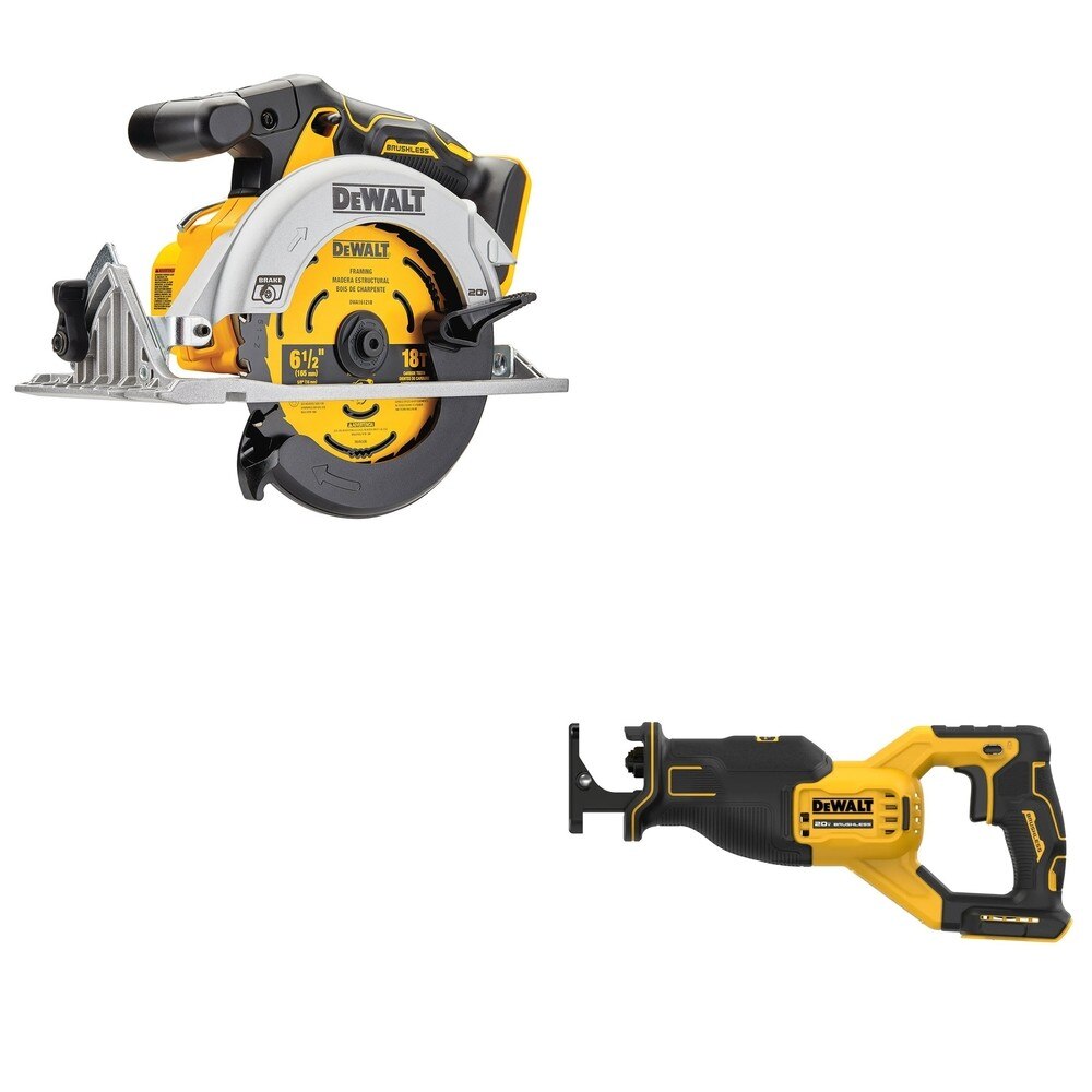 DeWalt DCS565B 20V MAX 6-1/2 in. Circular Saw W/ DCS382B Reciprocating Saw