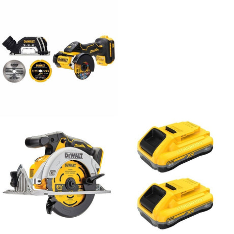 DeWalt DCB2104-2 POWERPACK 4Ah 2-Pack W/ DCS565B 6-1/2 in. Circular Saw and DCS438B