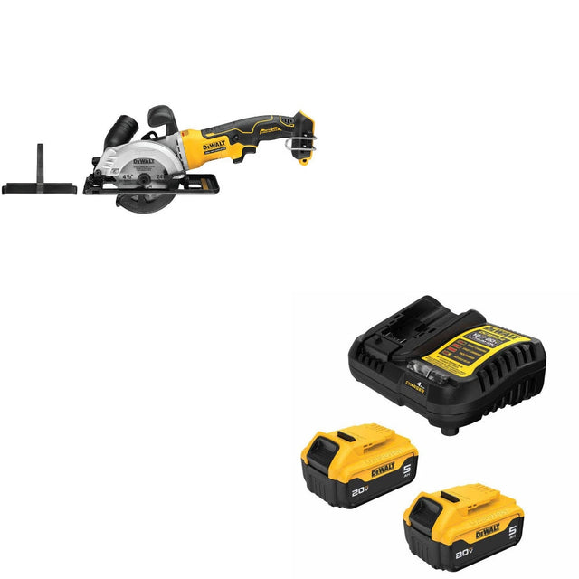 DeWalt DCS571B ATOMIC 20V MAX 4-1/2" Circ Saw W/ DCB205-2C 20V MAX Battery Kit