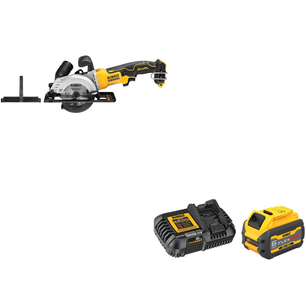 DeWalt DCS571B ATOMIC 20V MAX 4-1/2" Circ Saw W/ DCB606C 20V/60V MAX Starter Kit