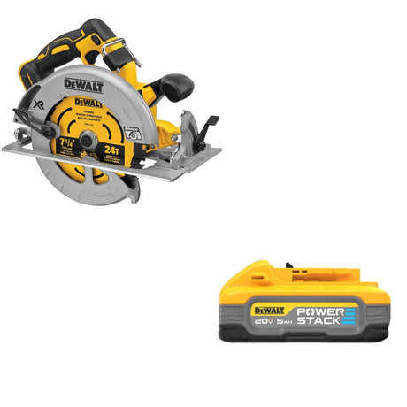 DeWalt DCS574B 20V XRP 7-1/4In Circular Saw W/ FREE DCBP520 20V Max 5Ah Battery