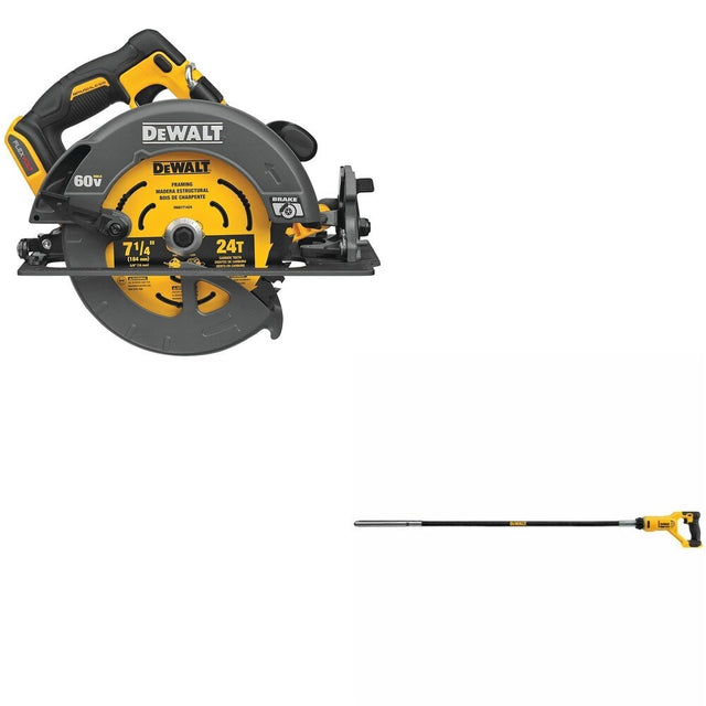 DeWalt DCS578B 60V MAX 7-1/4 in. Circular Saw W/ DCE531B Concrete Vibrator
