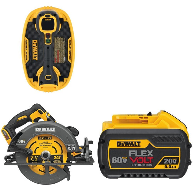 DeWalt DCS578B 60V MAX 7-1/4 in. Circular Saw W/ DCE592B Vacuum Lifter and DCB609 9.0Ah Battery