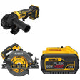 DeWalt DCS578B 60V MAX 7-1/4 in. Circular Saw W/ DCB609 9.0Ah Battery and DCG402B Angle Grinder