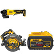 DeWalt DCS578B 7-1/4 in. Circular Saw W/ DCB609 9.0Ah Battery and DCG408B Paddle-Switch Grinder