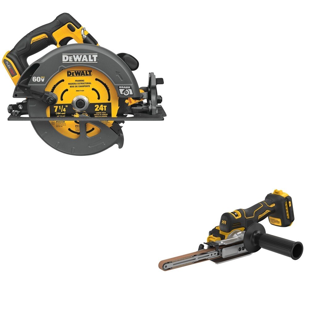 DeWalt DCS578B 60V MAX 7-1/4 in. Circular Saw W/ DCM200B Bandfile Sander