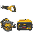 DeWalt DCS578B 7-1/4 in. Circular Saw W/ DCB609 9.0Ah Battery and DCS382B Reciprocating Saw