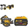 DeWalt DCS578B 7-1/4 in. Circular Saw W/ DCB609 9.0Ah Battery and DCS438B 3 in. Cut-Off Tool