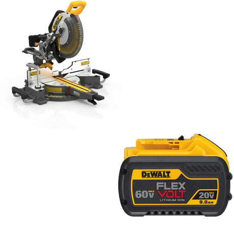 DeWalt DCS781B 60V MAX 12" Miter Saw, Bare  W/ FREE DCB609 20V/60V MAX Battery