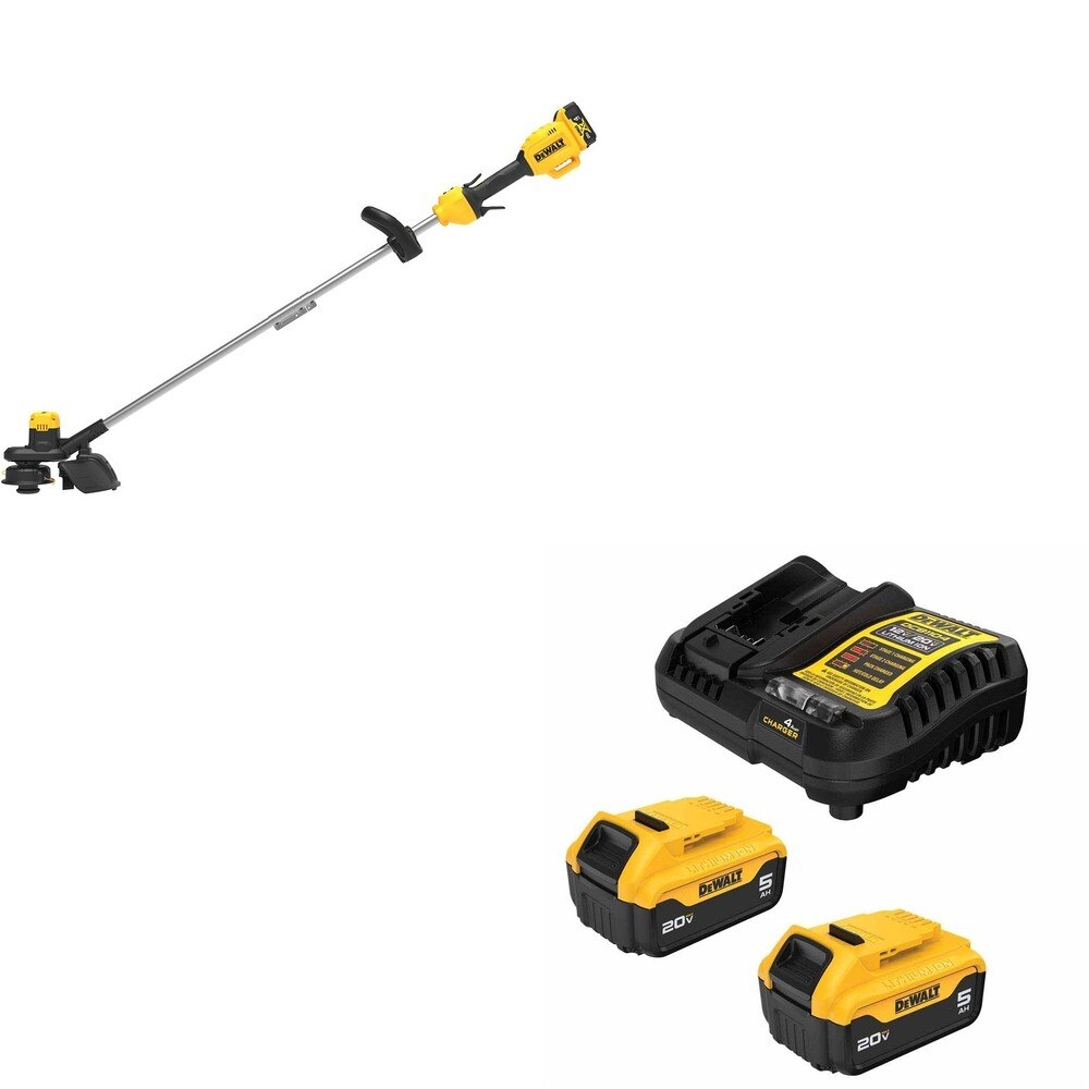 DeWalt DCST925M1 20V MAX 13 in. String Trimmer Kit W/ DCB205-2C 5.0Ah Starter Kit