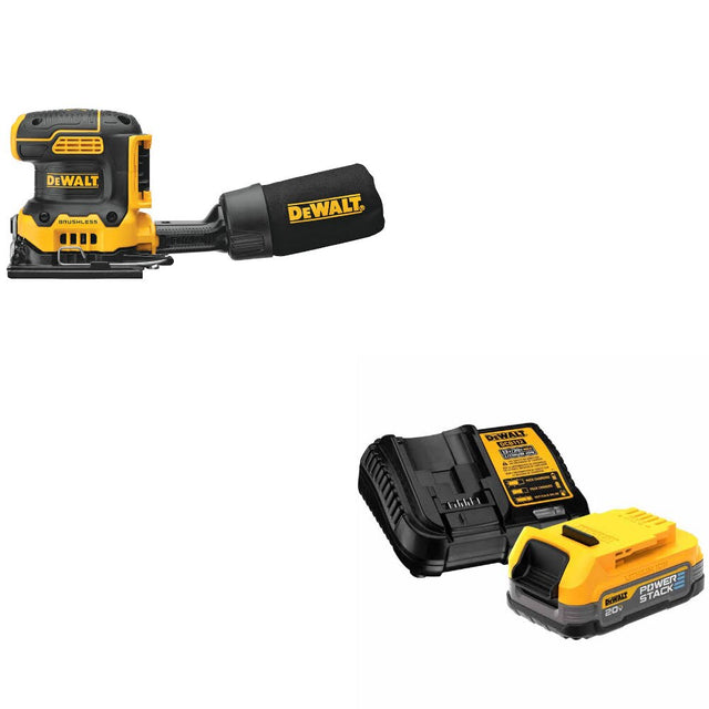 DeWalt DCW200B 20V MAX XR 1/4" Sander, Bare W/ DCBP034C 20V MAX Starter Kit