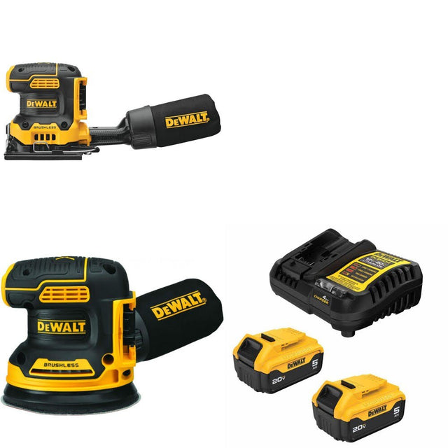 DeWalt DCW200B Sander Kit W/ DCW210B Orbital Sander and FREE DCB205-2C Battery Kit
