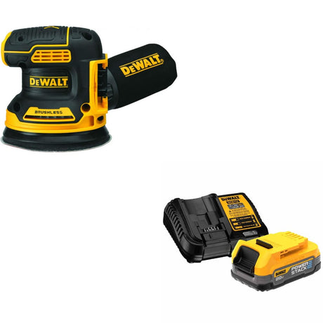 DeWalt DCW210B 20V MAX* XR 5" Sander, Bare Tool W/ DCBP034C 20V MAX Starter Kit