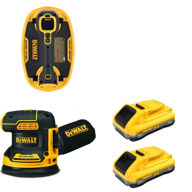 DeWalt DCB2104-2 20V MAX XR POWERPACK 4Ah Battery 2-Pack W/ DCE592B Vacuum Lifter and DCW210B