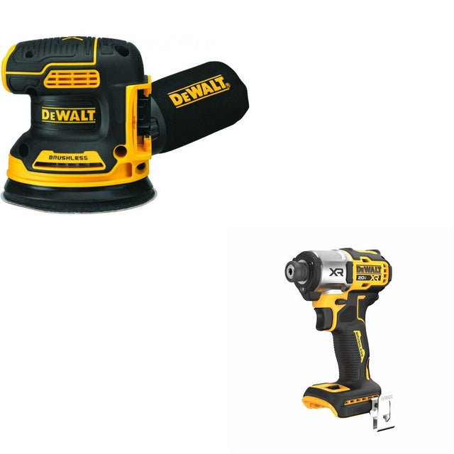 DeWalt DCW210B 20V MAX XR 5 in. Random Orbital Sander W/ DCF845B 3-Speed Impact Driver