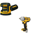 DeWalt DCF891B 20V MAX XR 1/2 in. Mid-Range Impact Wrench W/ DCW210B Random Orbital Sander