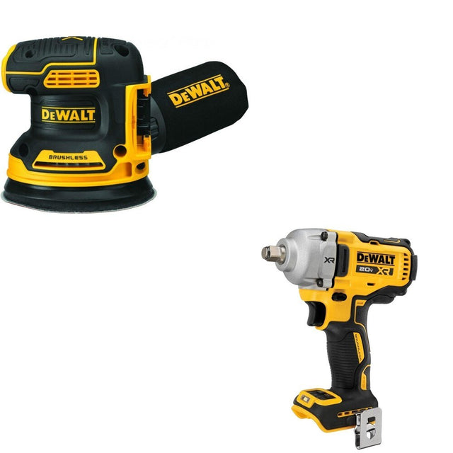 DeWalt DCF891B 20V MAX XR 1/2 in. Mid-Range Impact Wrench W/ DCW210B Random Orbital Sander