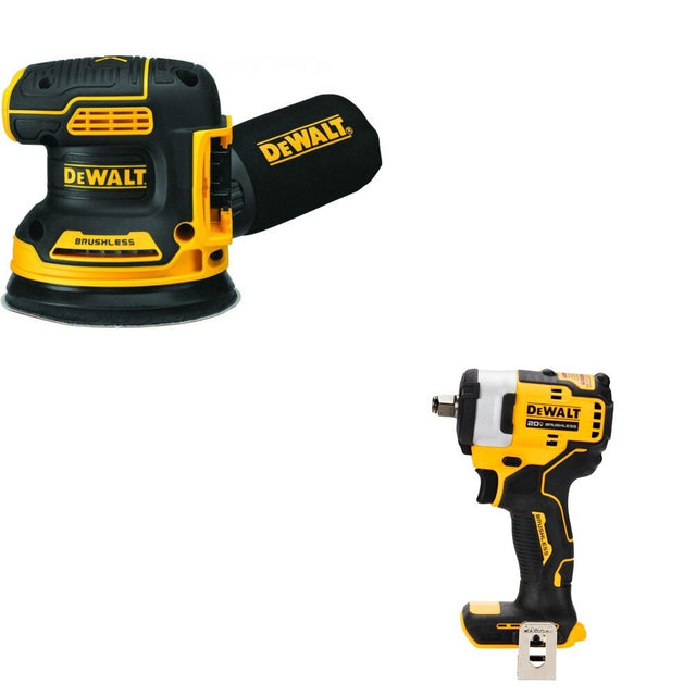 DeWalt DCW210B 20V MAX XR 5 in. Random Orbital Sander W/ DCF911B Impact Wrench