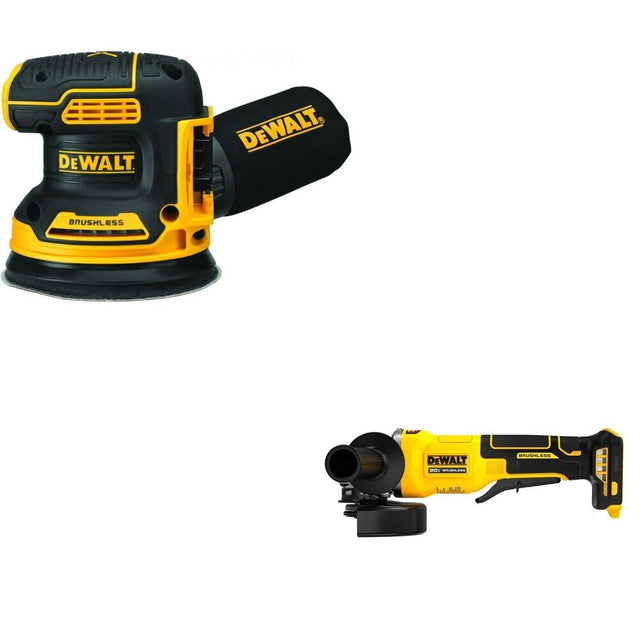 DeWalt DCW210B 20V MAX XR 5 in. Random Orbital Sander W/ DCG408B Paddle-Switch Grinder