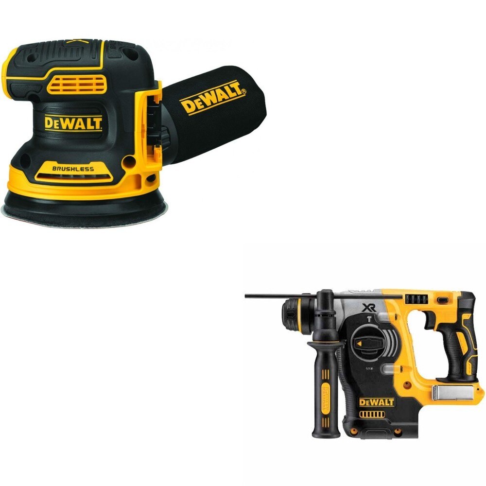 DeWalt DCH273B 20V MAX 1 in. SDS-Plus Rotary Hammer W/ DCW210B Random Orbital Sander