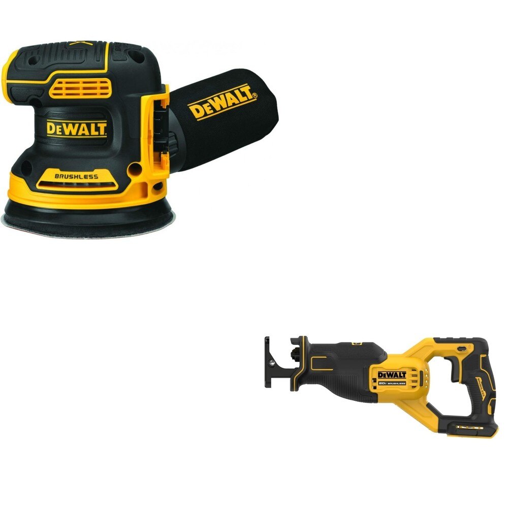 DeWalt DCW210B 20V MAX XR 5 in. Random Orbital Sander W/ DCS382B Reciprocating Saw