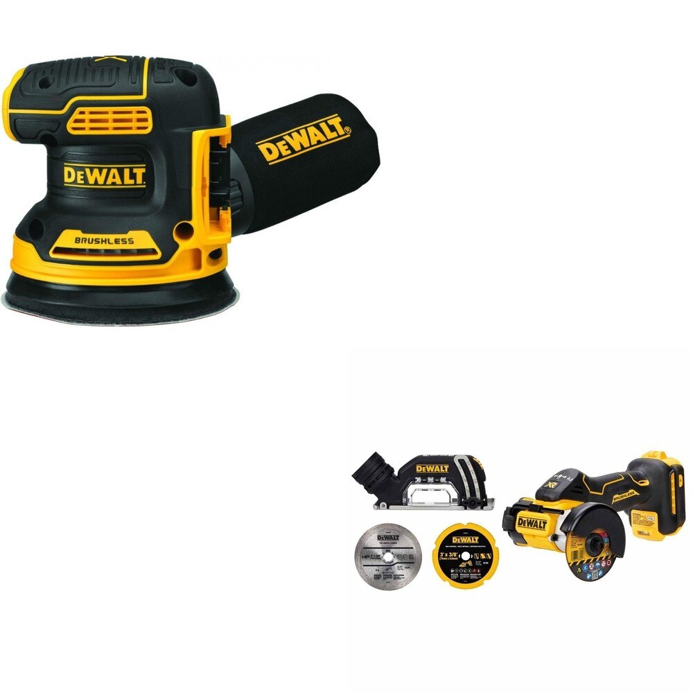DeWalt DCW210B 20V MAX XR 5 in. Random Orbital Sander W/ DCS438B 3 in. Cut-Off Tool