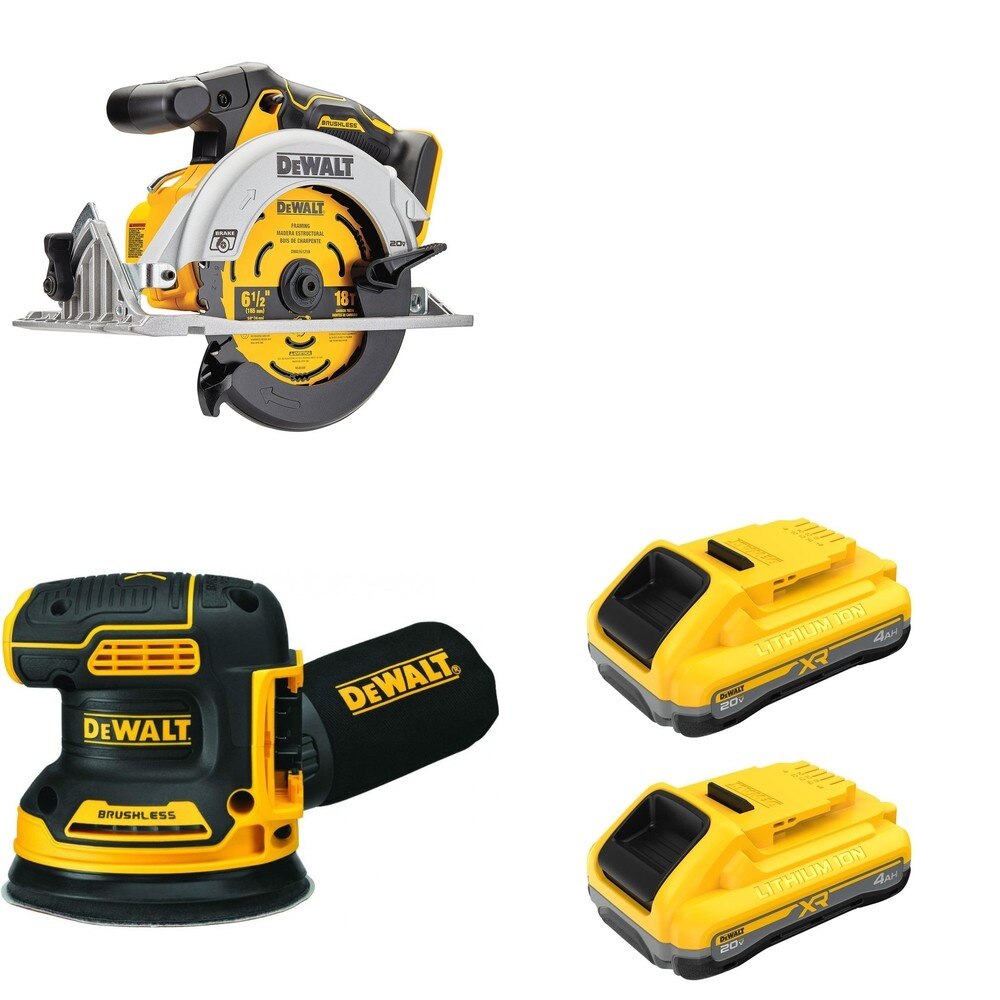 DeWalt DCB2104-2 POWERPACK 4Ah 2-Pack W/ DCW210B and DCS565B 6-1/2 in. Circular Saw