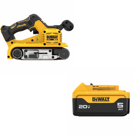 DeWalt DCW220B Belt Sander Kit W/ FREE DCB205 5.0Ah Battery