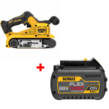 DeWalt DCW220B 20V Max XR Belt Sander W/ FREE DCB606 20/60V MAX 6.0Ah Battery