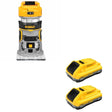 DeWalt DCB2104-2 20V MAX XR POWERPACK 4Ah Battery 2-Pack W/ DCW600B Compact Router