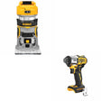 DeWalt DCF845B 20V MAX XR 1/4 in. 3-Speed Impact Driver W/ DCW600B Compact Router