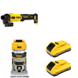 DeWalt DCB2104-2 20V MAX XR POWERPACK 4Ah Battery 2-Pack W/ DCG407B and DCW600B Compact Router