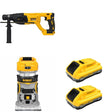 DeWalt DCB2104-2 20V MAX XR POWERPACK 4Ah Battery 2-Pack W/ DCH133B and DCW600B Compact Router