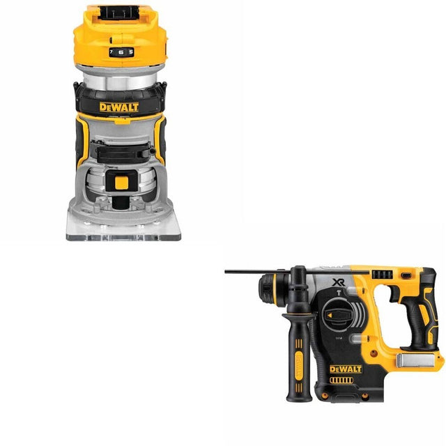 DeWalt DCH273B 20V MAX 1 in. SDS-Plus Rotary Hammer W/ DCW600B Compact Router