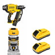 DeWalt DCN920B 20V MAX XR 21-Degree Framing Nailer W/ DCB2104-2 and DCW600B Compact Router