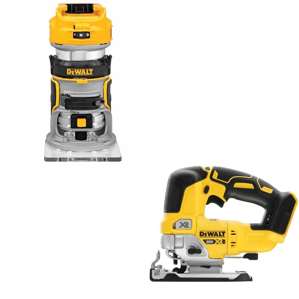 DeWalt DCS334B 20V MAX XR Jig Saw W/ DCW600B Compact Router