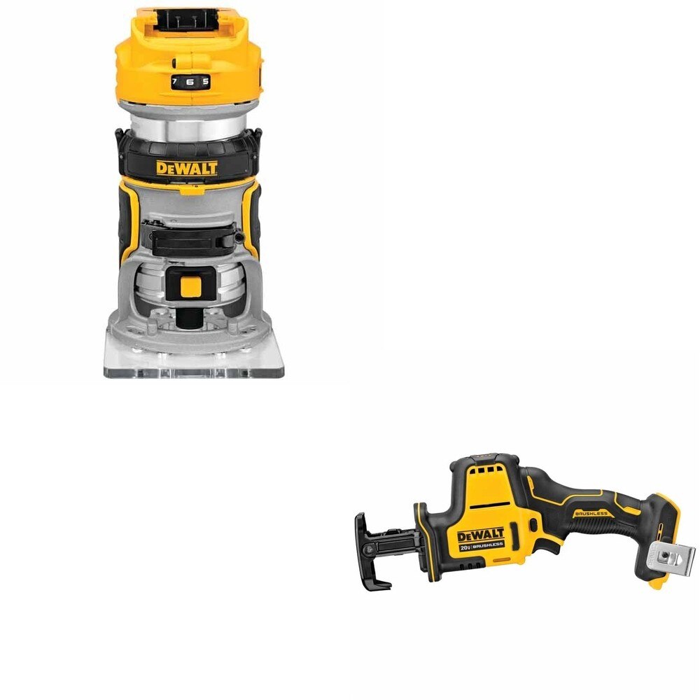 DeWalt DCS369B ATOMIC 20V MAX One-Handed Reciprocating Saw W/ DCW600B Compact Router