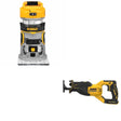 DeWalt DCW600B 20V MAX Compact Router W/ DCS382B Reciprocating Saw
