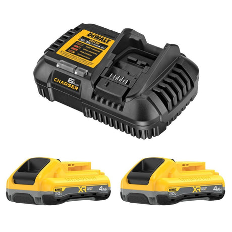 DeWalt DCB2104-2C 20V MAX XR POWERPACK 4Ah Battery Kit with Charger (2 Batteries, 1 Charger)