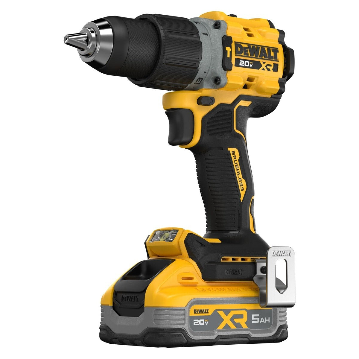 DEWALT DCD806H1 20V MAX XR 1/2" Brushless Cordless Hammer Drill Kit with 5Ah Battery, Charger and Contractor Bag - 2