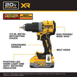 DEWALT DCD806H1 20V MAX XR 1/2" Brushless Cordless Hammer Drill Kit with 5Ah Battery, Charger and Contractor Bag - 3