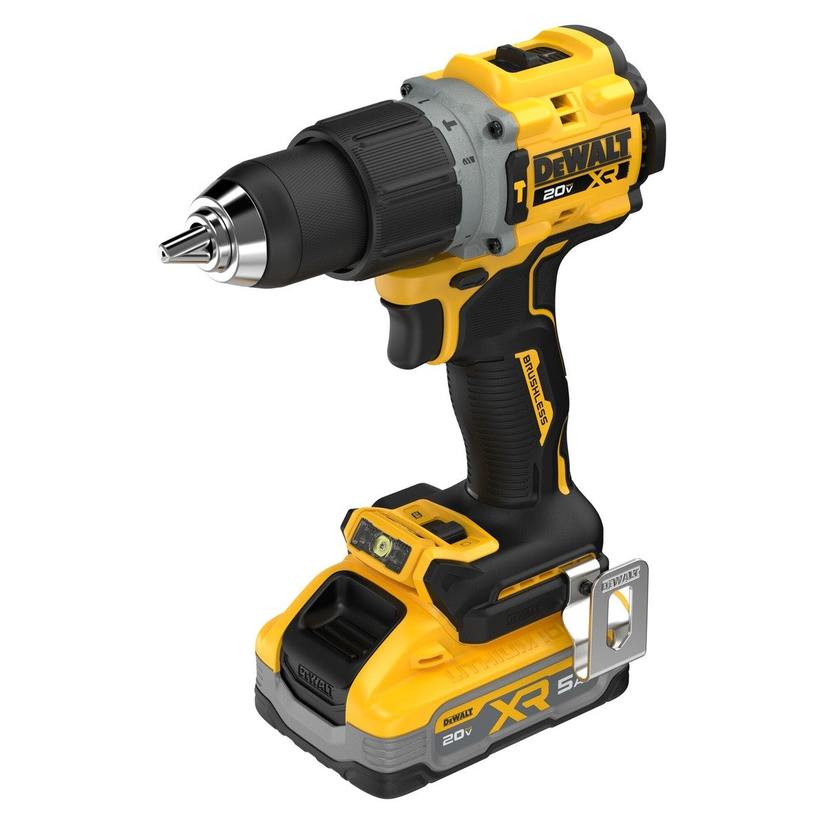DEWALT DCD806H1 20V MAX XR 1/2" Brushless Cordless Hammer Drill Kit with 5Ah Battery, Charger and Contractor Bag - 4